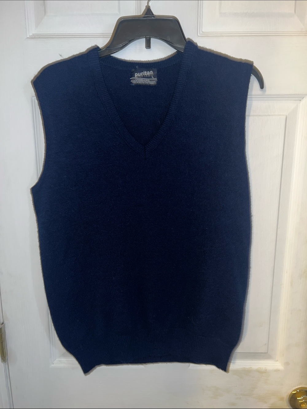 Puritan Navy Blue Wool Vest L